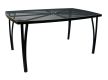 Zahradní kovový stůl, 71 x 90 x 150 cm, černý