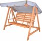 Zahradní dřevěná houpačka 3osoby borovice 192 cm se stříškou