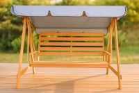 Zahradní dřevěná houpačka 3osoby borovice 192 cm se stříškou