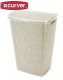 Koš na špinavé prádlo 55 l MY STYLE RATTAN krémová CURVER
