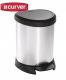 Odpadkový koš pedálový DECOBIN 5L, stříbrný, Curver