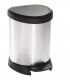 Odpadkový koš pedálový DECOBIN 5L, stříbrný, Curver