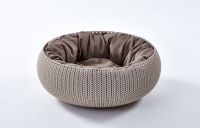 Pelíšek pro malá plemena KNIT - pískový CURVER