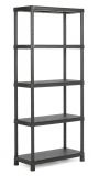 Plastový otevřený regál PLUS 80/5 - 187 x 80 x 40 cm