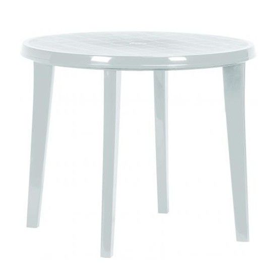 Zahradní plastový stůl LISA 90 cm bílá