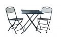 Zahradní skládací křeslo, kovové, černé