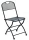Zahradní skládací křeslo, kovové, černé
