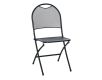 Zahradní kovové skládací křeslo, černé