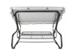 Zahradní houpačka 4místná kovová rozkládací antracit