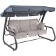 Zahradní houpačka 4místná kovová rozkládací antracit