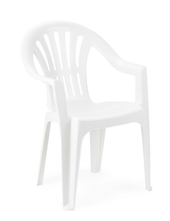 Židle nízká KONA - bílá