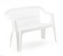 Plastová lavice DIVA - bílá, 114 x 82 x 55 cm