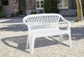 Plastová lavice DIVA - bílá, 114 x 82 x 55 cm