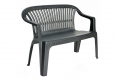 Plastová lavice DIVA - grafit, 114 x 82 x 55 cm