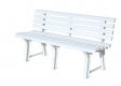 Plastová lavice ORCHIDEA - bílá, 145 x 74 x 49 cm