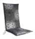 Poduška na vysoké křeslo Naxos Hoch, šedá se vzorem