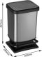 ROTHO Odpadkový koš PASO 20 l, karbon