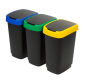 ROTHO Set 3 odpadkových košů na třídění odpadu TWIST 25 l
