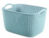 KNIT Košík, 40 x 23 x 30 cm, modrý, 5 ks