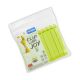 Klipy na sáčky, plast, limetkově zelená, M, 10 ks