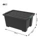 ROTHO Úložný box s víkem EVO SAFE, 44 L, plast, černý