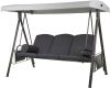 SALERNO zahradní houpačka, kovová, šedá