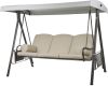 SALERNO zahradní houpačka, kovová, béžová