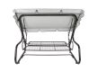 RIMINI zahradní houpačka kovová, šedá, 173 x 227 x 143 cm
