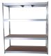 Pozinkovaný regál 160 x 60 x 180 cm, stříbrný