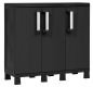 GARAGE třídvéřová skříňka, nízká, černá