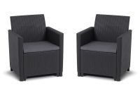 MARIE set 2 kusů zahradních křesel, grafit