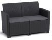 MARIE zahradní sofa pro 2 osoby, grafit