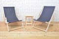 Bahama dřevěné lehátko s područkami, grafit