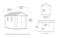 NEWTON 2.0 zahradní domek, 230 x 350 x 246 cm