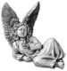 Zahradní socha - Ležící anděl, dekorace, betonová, 27 cm